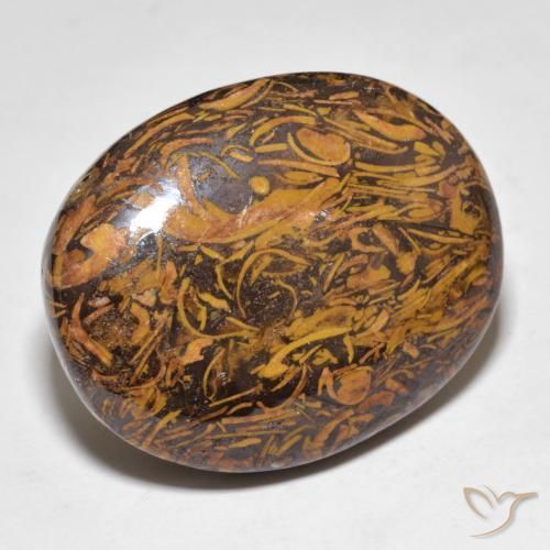 48.67 ct Multicolor Jasper Stone, Natural Jasper in Oval Cabochon Shape for Sale