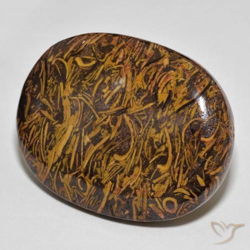 60.90 ct Multicolor Jasper Stone, Natural Jasper in Oval Cabochon Shape for Sale