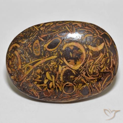 Jaspe Multicolor Cabujón Óvalo de 35 x 25,2mm de Indonesia, peso de 63.83ct, piedra preciosa No tratado de forma natural en claridad Opaco, Jaspe de 1 pieza: el color es , dureza Mohs de 6.5 - 7 Adecuado para joyas de uso diario, Photo A