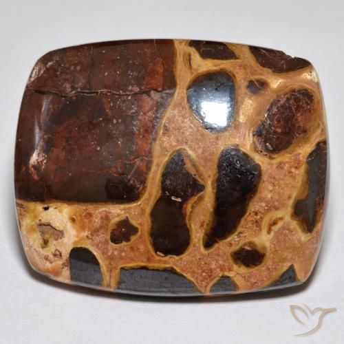 21.09 ct Multicolor Jasper Gemstone, Jasper Gem in Cushion Cabochon Shape for Sale.