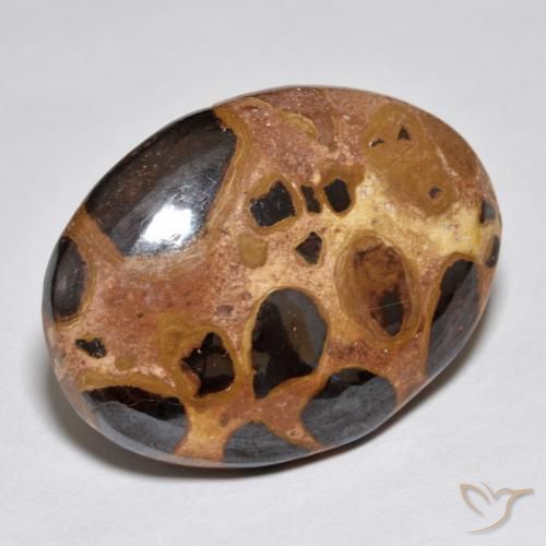17.02 ct Multicolor Jasper Stone, Natural Jasper in Oval Cabochon Shape for Sale
