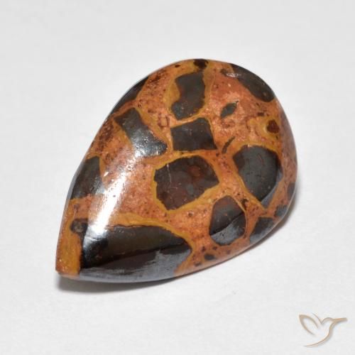 8.18ct Natural Multicolor Jasper, Pear Shape, Opaque