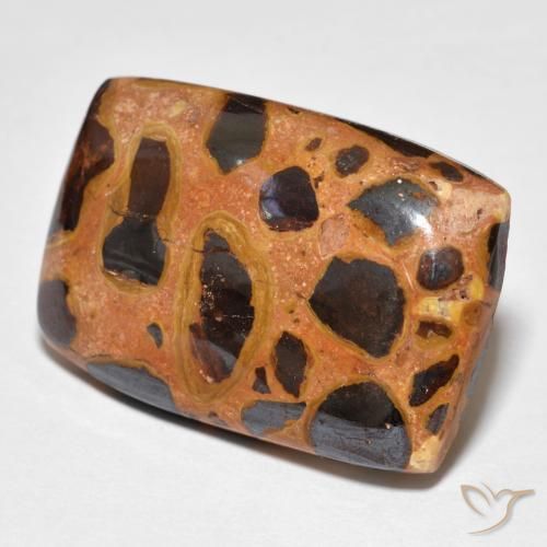 19.75 ct Multicolor Jasper Stone, Natural Jasper in Cushion Cabochon Shape for Sale