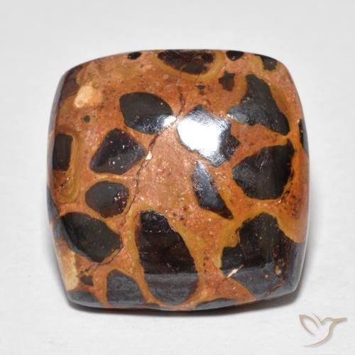 14.39 ct Multicolor Jasper Stone, Natural Jasper in Cushion Cabochon Shape for Sale