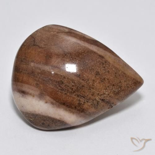 16.49ct Natural Multicolor Jasper, Pear Shape, Opaque