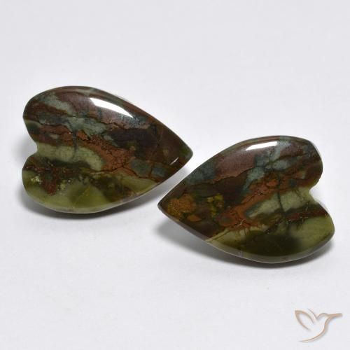 10.16 ct Heart Jasper, 14.8 x 11.1 mm From Indonesia, Photo A