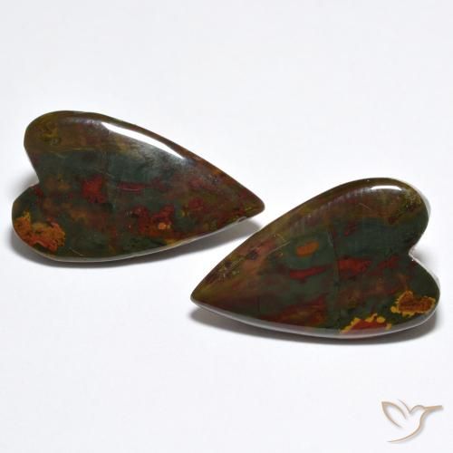 15.24 ct Heart Jasper, 20.9 x 12.7 mm From Indonesia, Photo A