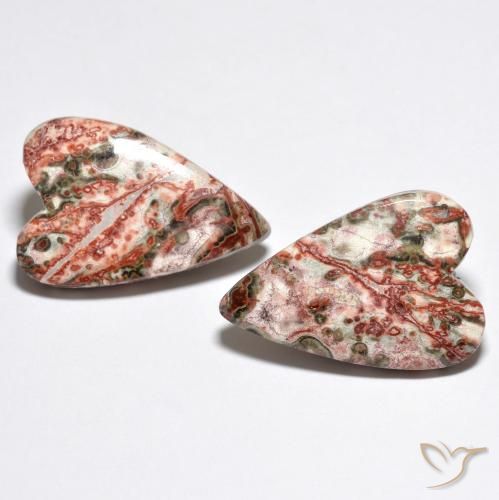 12.95 ct Heart Jasper, 19.6 x 13.4 mm From Indonesia, Photo A