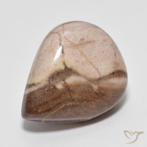 13.35 ct Multicolor Jasper Stone, Natural Jasper in Pear Cabochon Shape for Sale