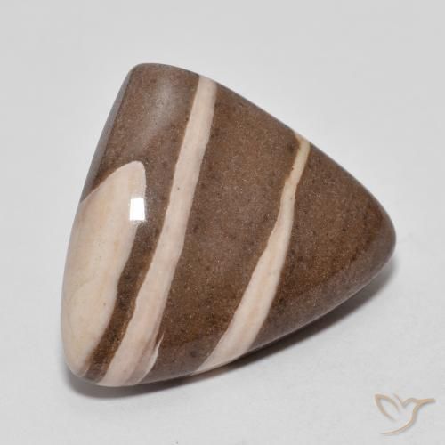 12.26 ct Multicolor Jasper Stone, Natural Jasper in Trillion Cabochon Shape for Sale