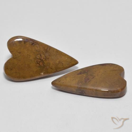 12.97 ctw Multicolor Jasper Stones, Natural Jasper in Heart Cabochon Shape for Sale