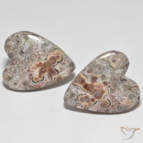 22.13 ct Heart Jasper, 21.6 x 17.6 mm From Indonesia, Photo A