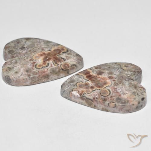 Jasper Gemstones in 21.6 x 17.6 mm Size for Sale, Jasper Stones in Multicolor Color