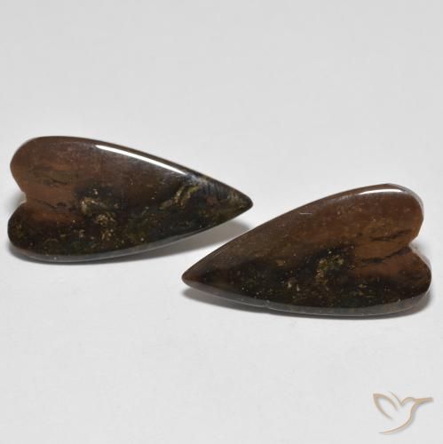 12.56 ct Heart Jasper, 21.8 x 11.2 mm From Indonesia, Photo A