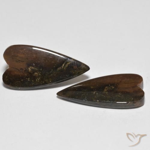 12.56 ctw Multicolor Jasper Stones, Natural Jasper in Heart Cabochon Shape for Sale