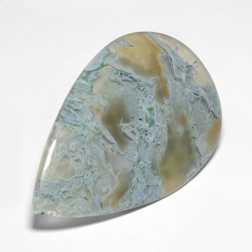 50.95 ct Multicolor Jasper Stone, Natural Jasper in Pear Cabochon Shape for Sale