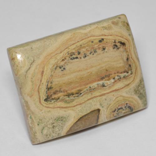 38.51 ct Multicolor Jasper Gemstone, Jasper Gem in Baguette Cabochon Shape for Sale.