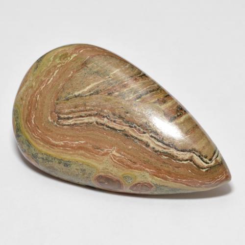 53.59 ct Multicolor Jasper Stone, Natural Jasper in Pear Cabochon Shape for Sale