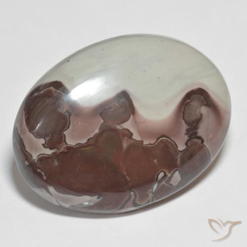 43.76 ct Multicolor Jasper Stone, Natural Jasper in Oval Cabochon Shape for Sale