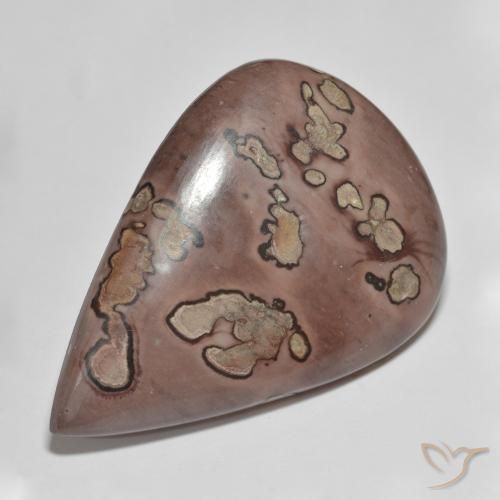 39.91 ct Multicolor Jasper Stone, Natural Jasper in Pear Cabochon Shape for Sale