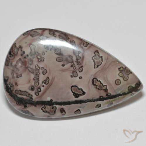 37.38 ct Multicolor Jasper Stone, Natural Jasper in Pear Cabochon Shape for Sale
