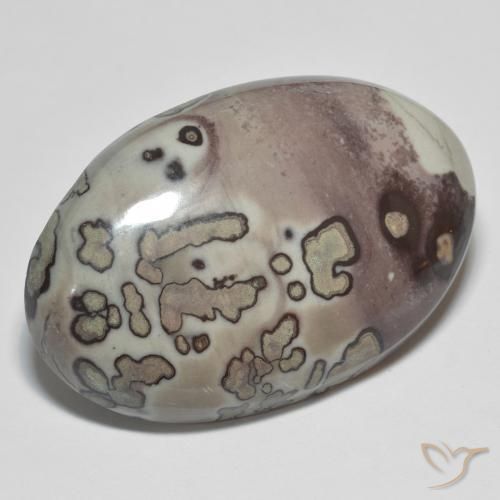 37.10 ct Multicolor Jasper Stone, Natural Jasper in Oval Cabochon Shape for Sale