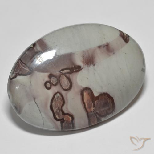 57.73 ct Multicolor Jasper Stone, Natural Jasper in Oval Cabochon Shape for Sale