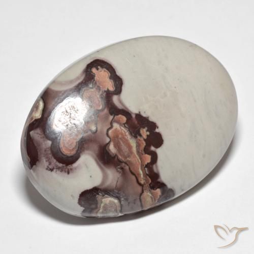 47.57 ct Multicolor Jasper Stone, Natural Jasper in Oval Cabochon Shape for Sale