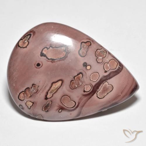 42.71 ct Multicolor Jasper Stone, Natural Jasper in Pear Cabochon Shape for Sale