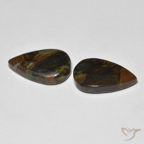 Jasper Gemstones in 17.7 x 11.2 mm Size for Sale, Jasper Stones in Multicolor Color