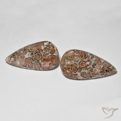 25.03ctw Natural Multicolor Jasper, Pear Shape, Opaque
