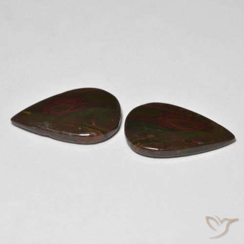 Jasper Gemstones in 21.6 x 12.8 mm Size for Sale, Jasper Stones in Multicolor Color