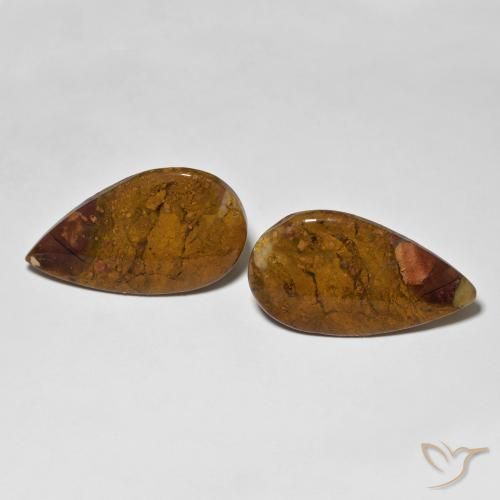 26.26ctw Natural Multicolor Jasper, Pear Shape, Opaque