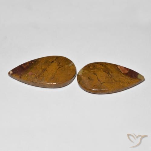 Jasper Gemstones in 27.6 x 15.8 mm Size for Sale, Jasper Stones in Multicolor Color