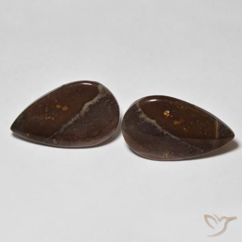 18.05ctw Natural Multicolor Jasper, Pear Shape, Opaque