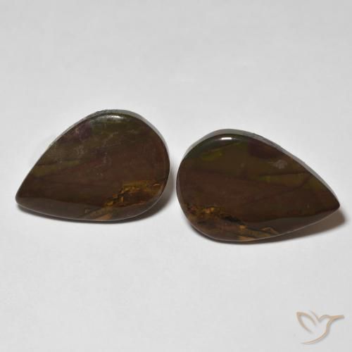 16.14ctw Natural Multicolor Jasper, Pear Shape, Opaque