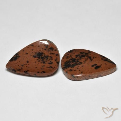 14.45 ctw Multicolor Jasper Stones, Natural Jasper in Pear Cabochon Shape for Sale