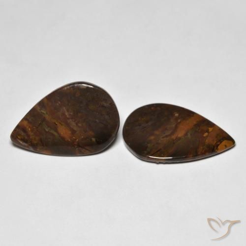 11.59 ctw Multicolor Jasper Stones, Natural Jasper in Pear Cabochon Shape for Sale