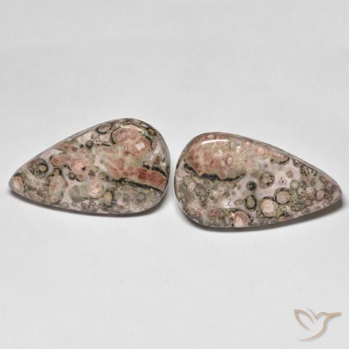 26.15ctw Natural Multicolor Jasper, Pear Shape, Opaque