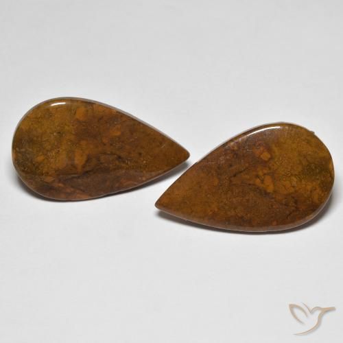 21.10ctw Natural Multicolor Jasper, Pear Shape, Opaque