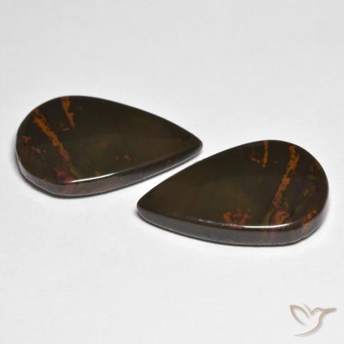 Jasper Gemstones in 21.3 x 13.6 mm Size for Sale, Jasper Stones in Multicolor Color