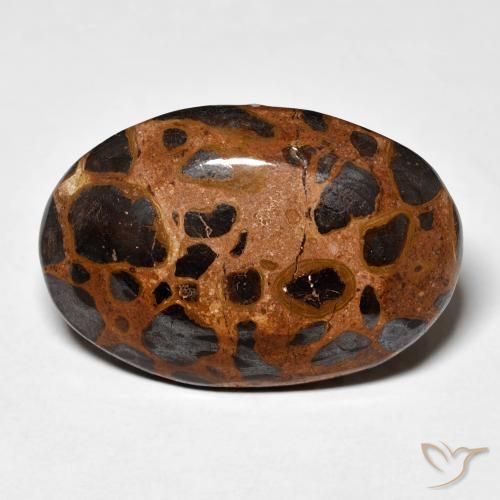 21.84ct Natural Multicolor Jasper, Oval, Opaque