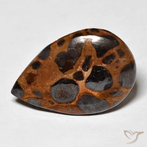 18.20ct Natural Multicolor Jasper, Pear Shape, Opaque