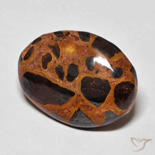 17.26 ct Multicolor Jasper Stone, Natural Jasper in Oval Cabochon Shape for Sale