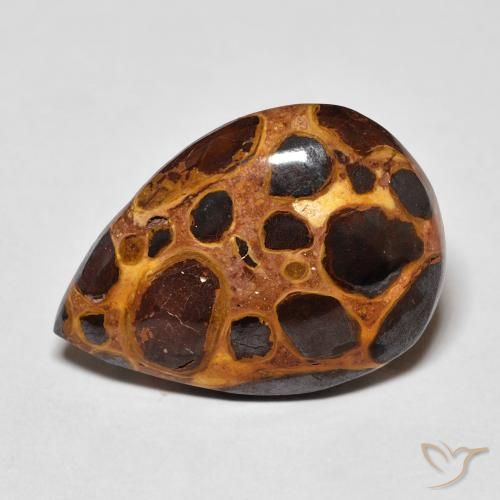 11.12ct Natural Multicolor Jasper, Pear Shape, Opaque