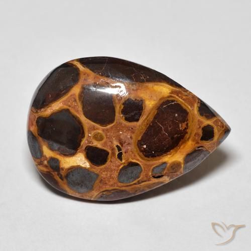 11.12 ct Multicolor Jasper Stone, Natural Jasper in Pear Cabochon Shape for Sale