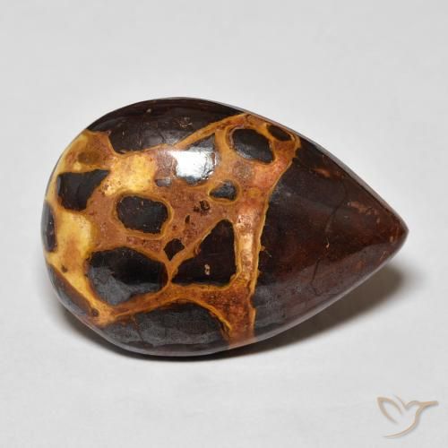 17.96 ct Multicolor Jasper Stone, Natural Jasper in Pear Cabochon Shape for Sale
