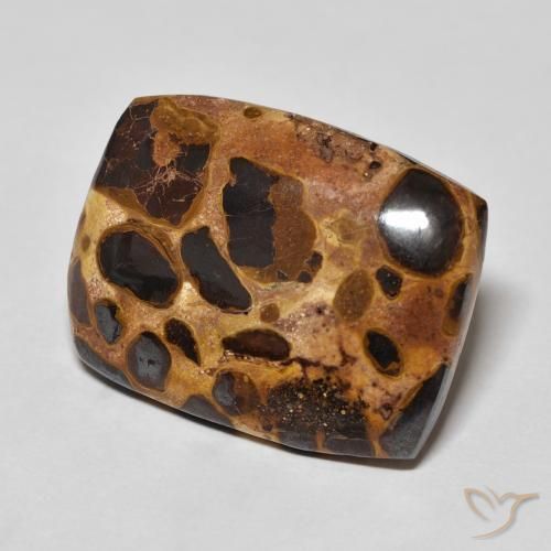 17.60 ct Multicolor Jasper Stone, Natural Jasper in Cushion Cabochon Shape for Sale