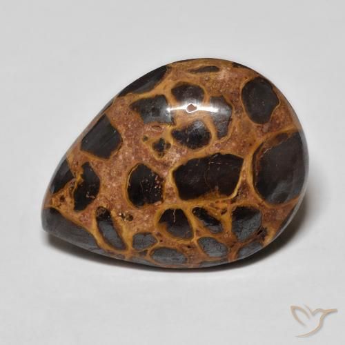 13.93ct Natural Multicolor Jasper, Pear Shape, Opaque
