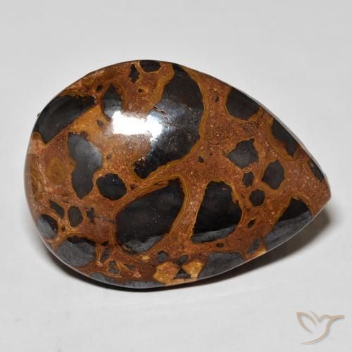 27.10 ct Multicolor Jasper Stone, Natural Jasper in Pear Cabochon Shape for Sale